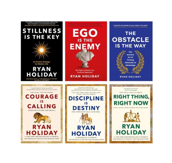 The Ryan Holiday Masterpiece Collection: 6 Books Set (Stillness Is The Key, The Obstacle Is The Way, Ego Is The Enemy, Courage Is Calling, Discipline Is Destiny and Right Thing, Right Now)