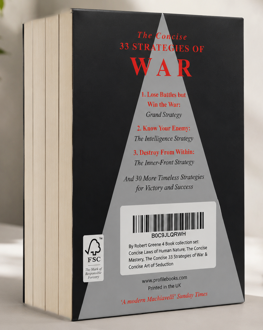 By Robert Greene 4 Book collection set: Concise Laws of Human Nature, The Concise Mastery, The Concise 33 Strategies of War & Concise Art of Seduction