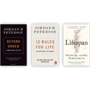 3 Books Collection Set 12 Rules For Life: An Antidote To Chaos; Beyond Order: 12 More Rules For Life & Lifespan: Why We Age And Why We Don?T Have To