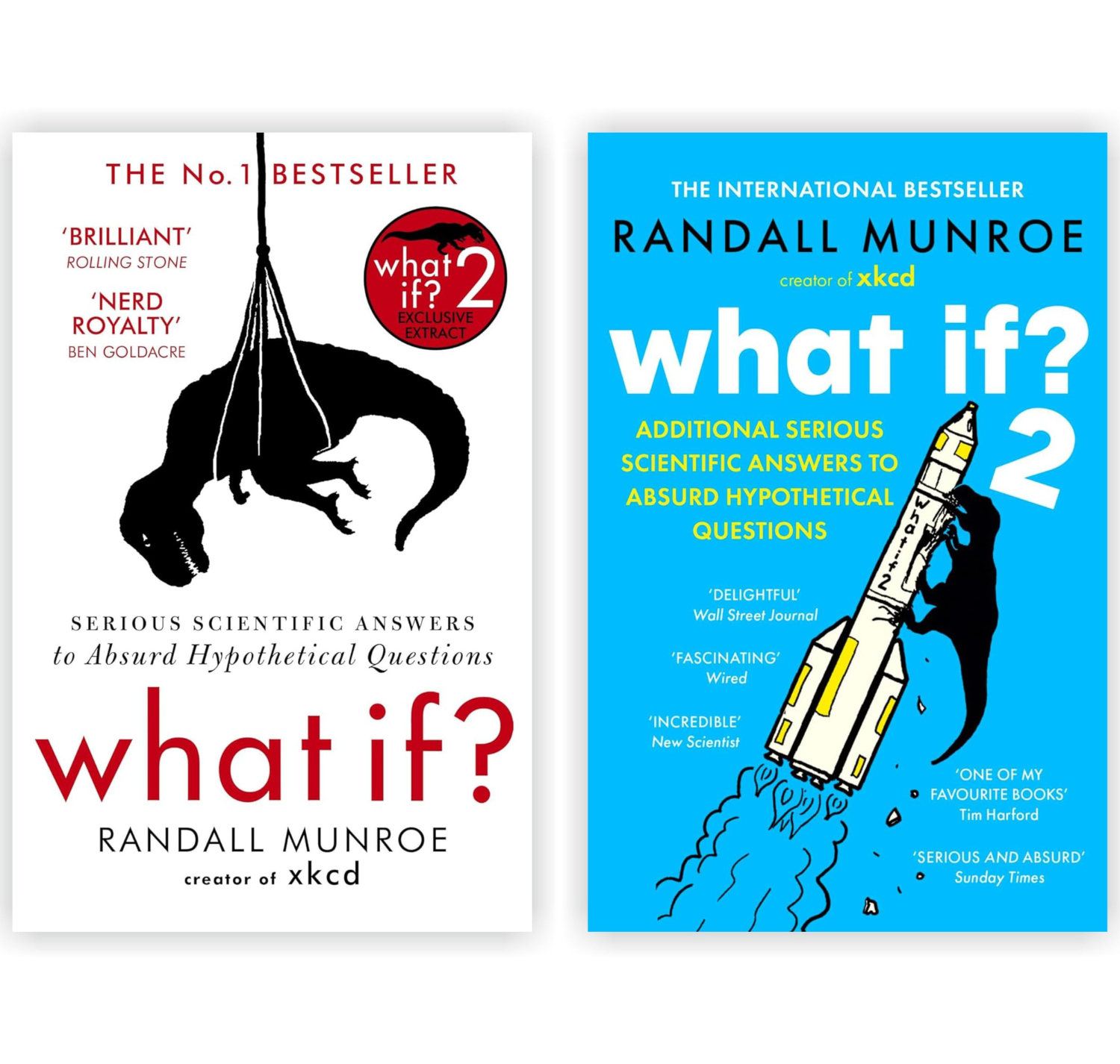 2 Books Collection Set by Randall Munroe [What If?: Serious Scientific Answers to Absurd Hypothetical Questions & What If? 2: Additional Serious Scientific Answers to Absurd Hypothetical Questions